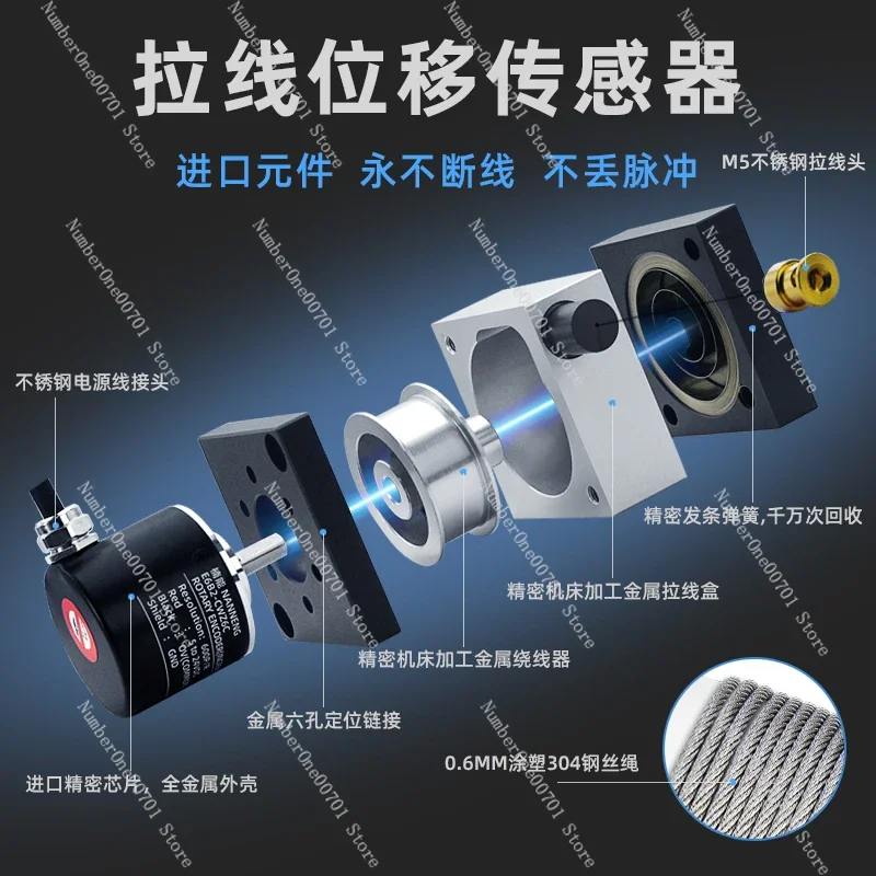 

Тяговый провод Тяговая веревка Датчик смещения Высокоточный контактный аналогRanging Линейный цилиндр Индукционный инкремент Электронная линейка