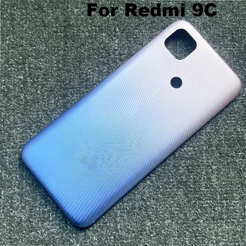 For Xiaomi Redmi 9C Battery Cover Back Glass Housing Rear Door Case Panel With Camera Lens New M2006C3MG M2006C3MT