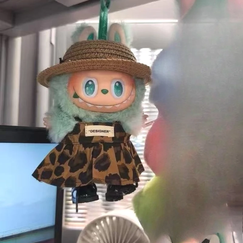 

15-17cm Labubu Doll Clothes DIY Mini Doll Clothes Outfit Accessories and Leopard Print Dress Skirt Birthday Gift Children's Toy