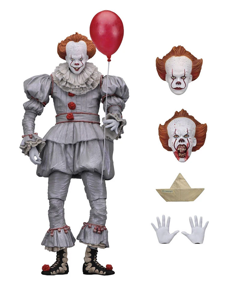 18cm Stephen King's It Anime Figure Deluxe Edition Pennywise Action Figure Statue Colletion Ornaments Pvc Model Doll Gift Toys