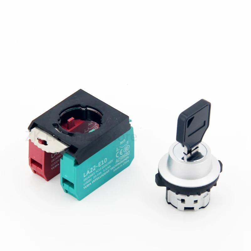 LA22 series key rotary switch 2-gear and 3-gear self-locking selection button 22MM