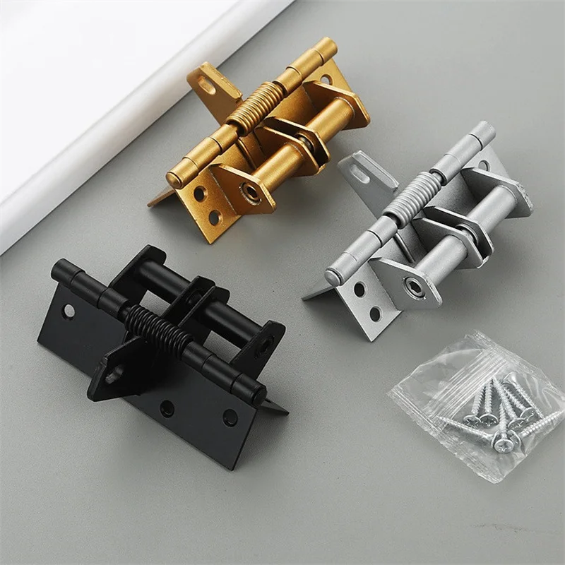 

3Pcs 4 Inch Invisible 90 Degrees Automatic Closing Hinge Positioning Cabinet Wooden Door Locator Furniture Hardware