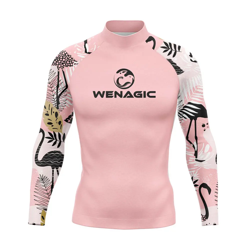 Men Rash Guard Surfing Diving Tee Swimwear Tight Long Sleeve T Shirt Swim Floatsuit Tops UV Swimming RashGuard Prevent Jellyfish