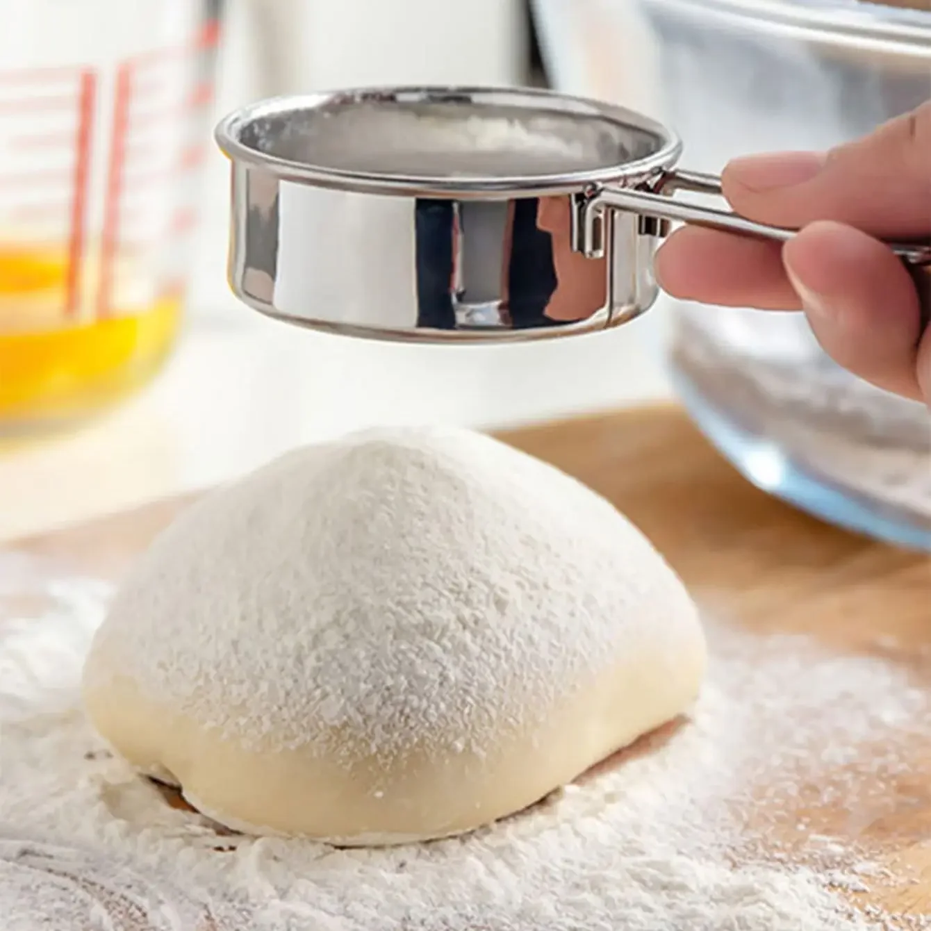 Fine Mesh Sieve Strainer Stainless Steel Hand-held Flour Sif
