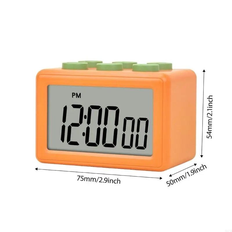 Dense 3 Function Time Management Tool Alarm Clock Clock ABS Housing Clear Display Transportable For Travel Kitchen Gym M4YD