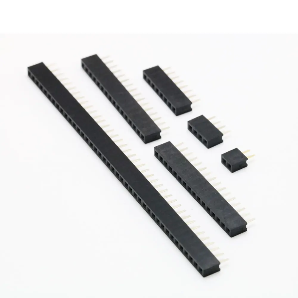 10PCS Pitch 2.0mm Single Row Pin Female Header Socket 1*2 3P 4 5P 6P 7P 8P 9P 10P 11P 12P 13P 14P 15P 16P 20P 40P Pin Connector