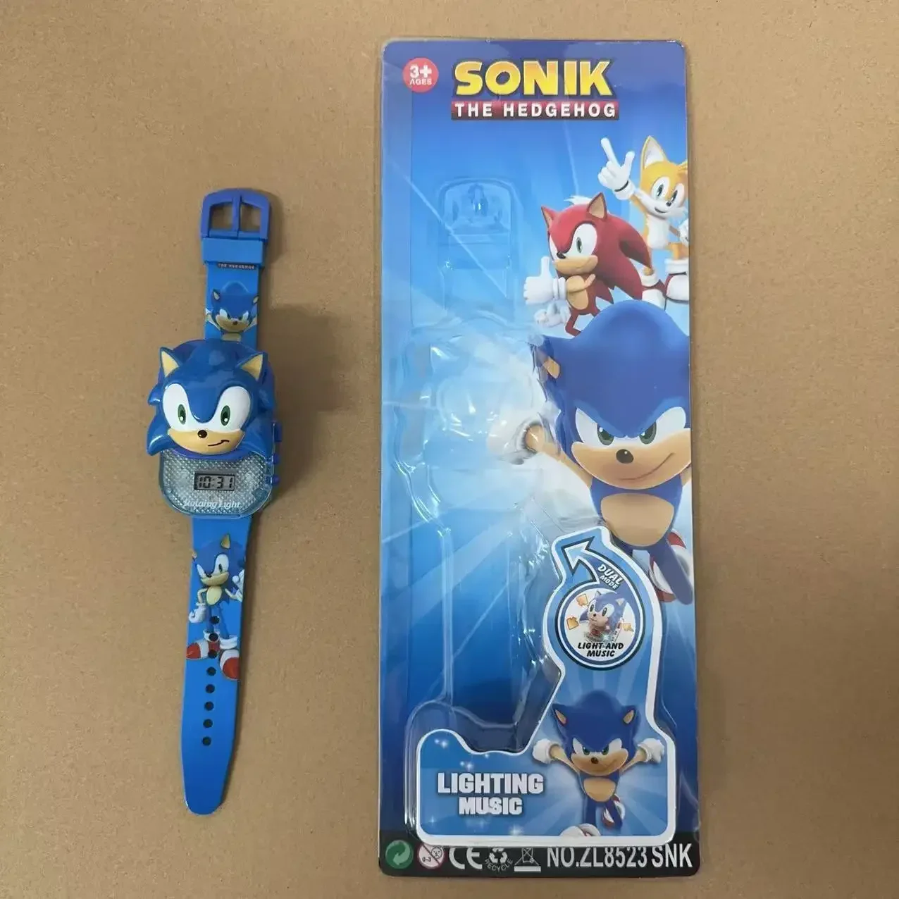 Igel Cartoon 24 Muster 3D Projektion Uhr Sonic Kinder Flip Spielzeug Anime Elektronische Uhr Projektor Figur Spielzeug Geburtstag Geschenk