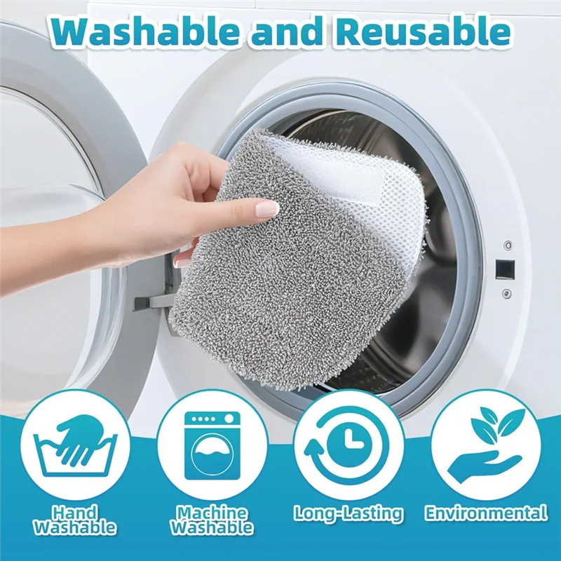

A78E-Replacement Pads For Gorfanty Steam Mop Pads For Gorfanty GF-6610B Washable Microfiber Steam Mop Replacement Pads