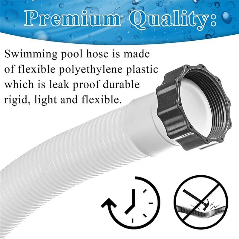 1.5Inch Diameter 29060E Pool Pump Replacement Hose for Filter Pumps Sand Pump & Saltwater Systems - 59Inch Long