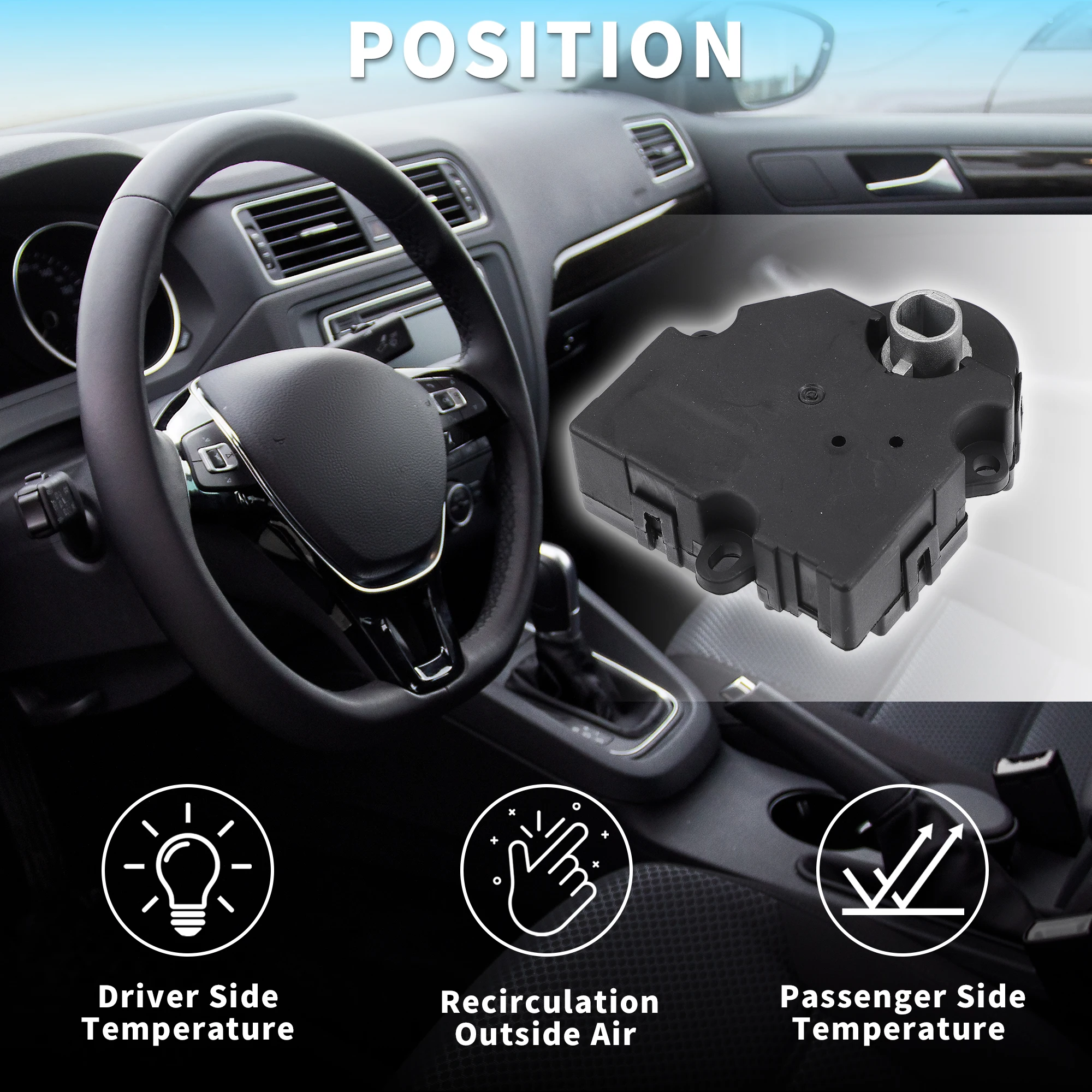 

UXCELL 3 шт. No 20826182 Привод управления дверью смеси нагревателя HVAC для Buick Enclave 08-12