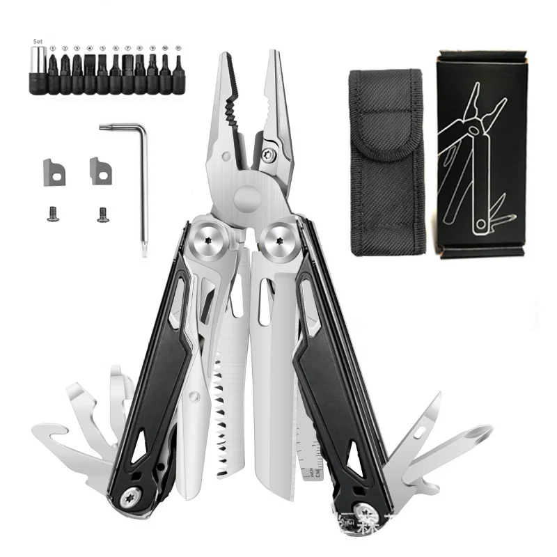 Popular30Combination1Stainless Steel Multi-Function Pliers Portable Outdoor Camping Tactical Pliers Travel Outdoor Multi-Tool Pl