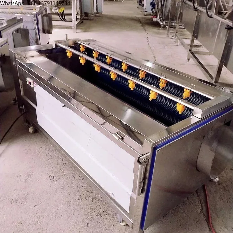 Industrial Brush Roller Type Onion And Root Cassava Carrot Fresh Ginger Potato Washing Peeling Machine
