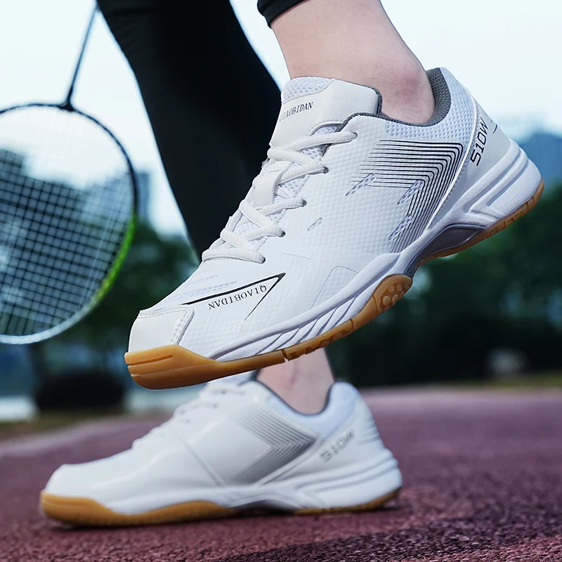 2023 New Professional Table Tennis Shoes Men Women Anti Slip Badmintons for Couples White Blue Light Weight Badminton Sneakers