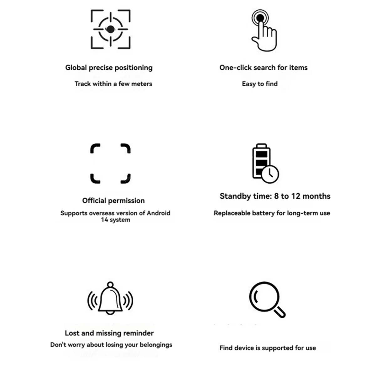 2025 + جهاز تتبع صغير بنظام تحديد المواقع مزود بتقنية البلوتوث مكتشف السيارة العلامة الذكية محدد مفاتيح مكتشف تتبع عالمي للعثور على تطبيق جهازي B