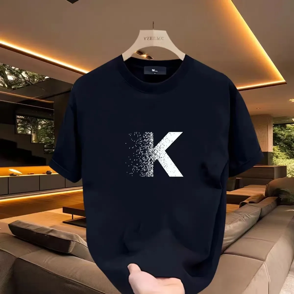 

2025 спортивный топ большого размера, модная корейская футболка, мужская летняя хлопковая футболка Harajuku High Street, модная женская одежда