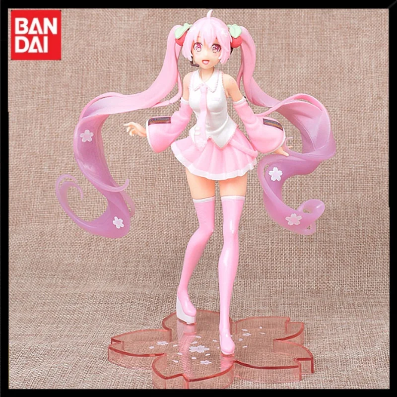 Anime Hatsune Miku Action Figure Sakura Series 20cm Pvc Beautiful Desktop Vehicle Decoration Collect Model Toy Christmas Gift