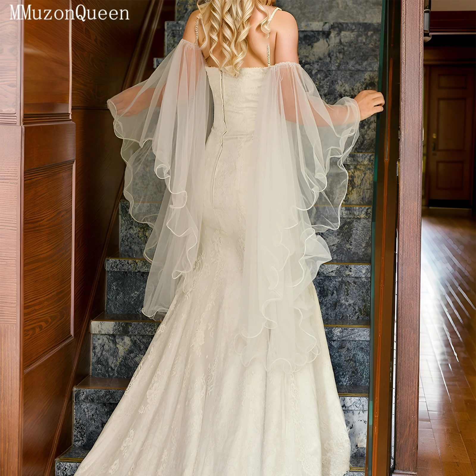 topqueen-vm175-ウェディンググローブ-フェアリースリーブ付き-波状エッジ-かわいい女性用ショール-エレガントなウェディングスリーブ-カスタマイズ可能