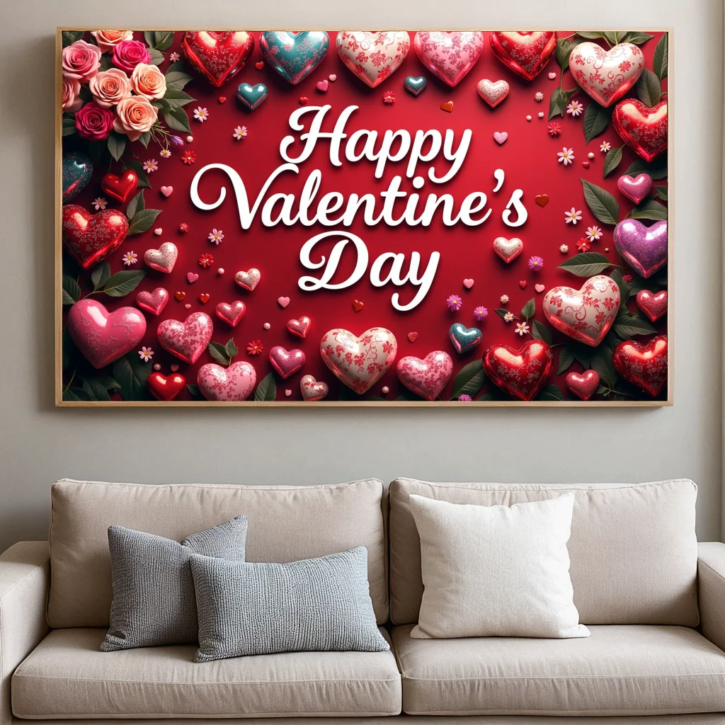 Photobooth bernapas latar belakang berkualitas tinggi tahan air ringan Valentine latar belakang menyenangkan cinta hati untuk Proposal