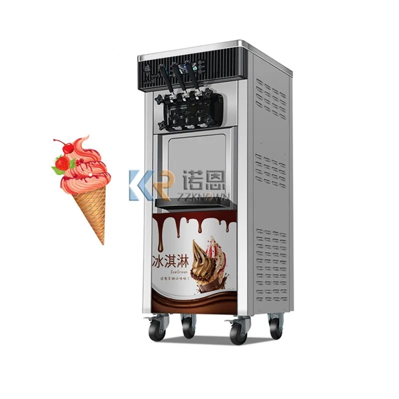 

Small Counter top Ice Cream Making Machine Automatic Mini Frozen Yogurt Machine Price with 3 Flavor