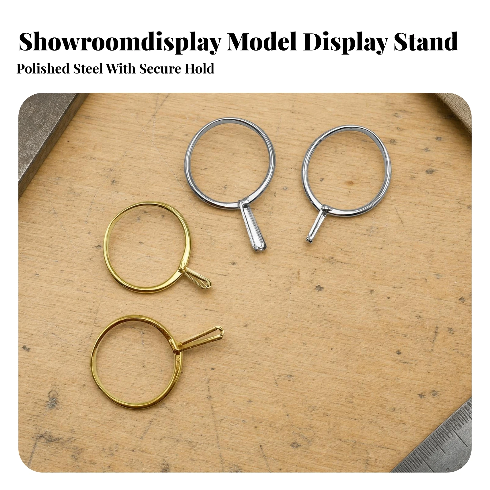 4 Pieces Band-Mount Holder Professional Band Holder with Gripping Attachment Portable Steel for Jewelers, Jewelry Inspection