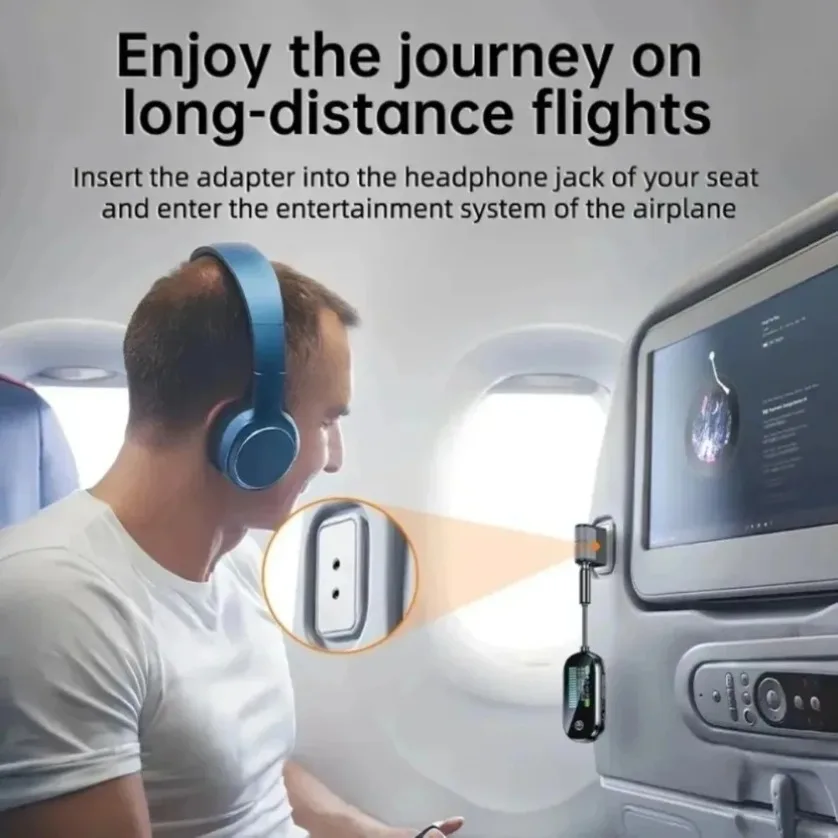 Bluetooth 5.4 3.5mm AUXジャックレシーバートランスミッター低遅延ワイヤレスオーディオアダプター（テレビ、飛行機、車、スピーカー、PC、ヘッドホン用）