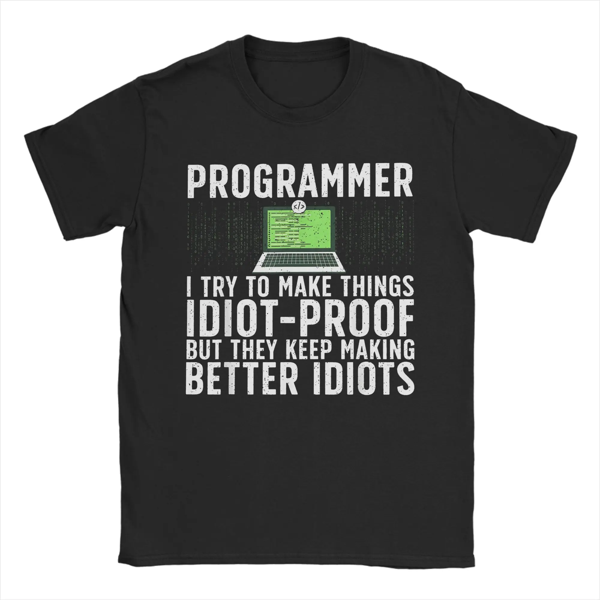 Cool Computer Programmer For Men Women Science Coding Lovers  Tshirts Men Cotton Tops Shirts Casual  O-neck Short Sleeve