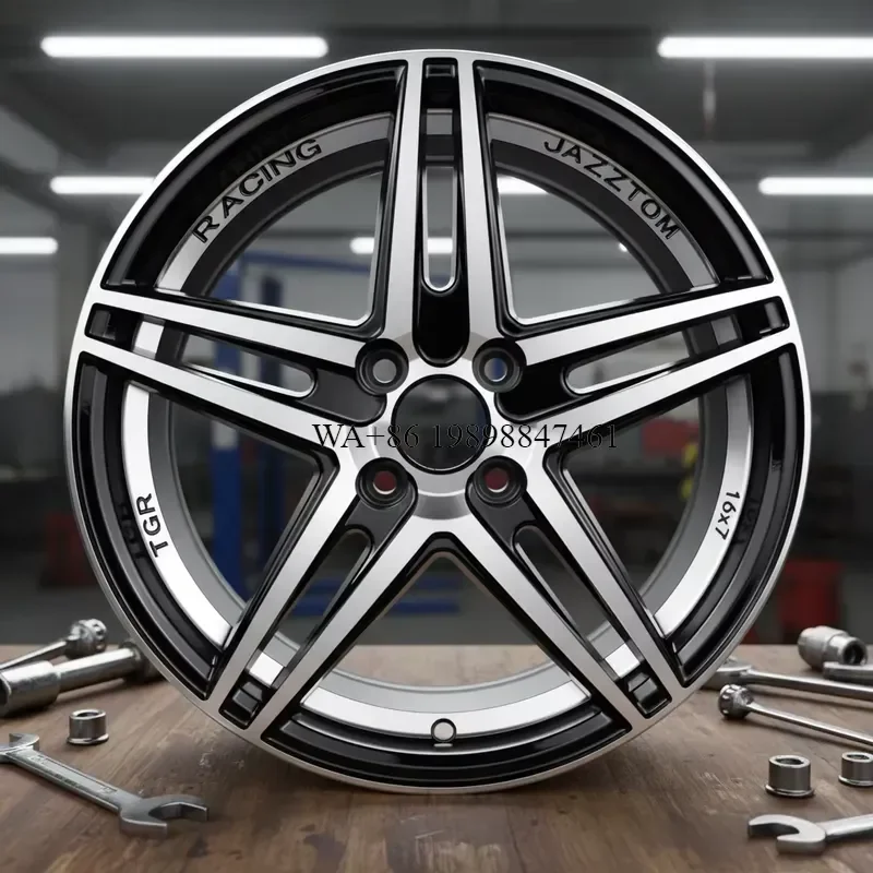 16 Inch Forged Alloy Car Rims Black Multi Spoke 4x100 5x114.3 High Level Undercutting Milling Wheels New 3 Years Warranty