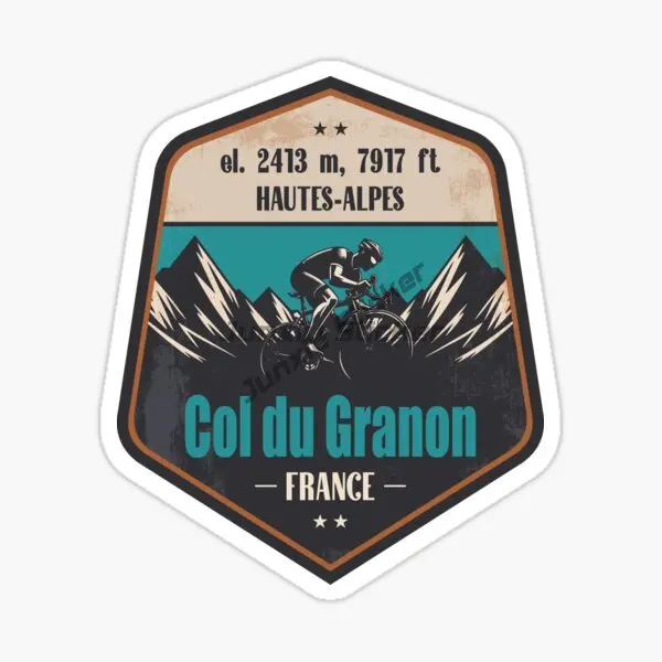 Col Du Granon French Alps High Pass 2413 Meters Above Sea Level Cycling Climbing Car Sticker Self-adhesive Waterproof Decorative