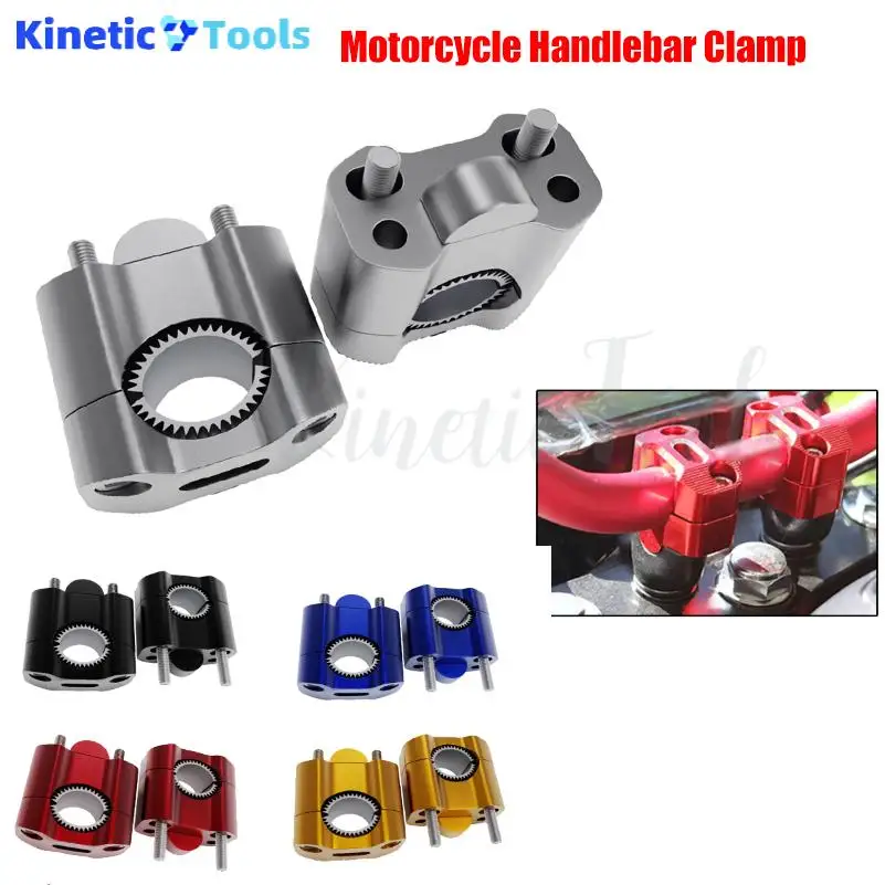CNC Billet Handlebar Clamp Fat Bar Risers Mount Clamp Adaptor 22 28mm For Pit Dirt Bike Racing Motorcycle Enduro Supermoto MXATV