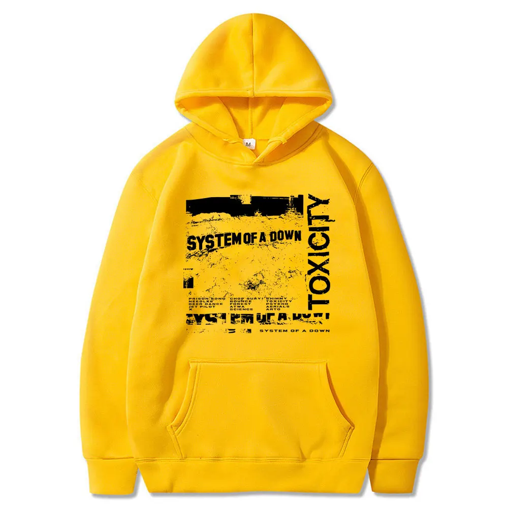 Limited System of A Down Toxicity Album Graphic Hoodie Men Women Rock Oversized Sweatshirt Tops Men's Alternative Metal Pullover