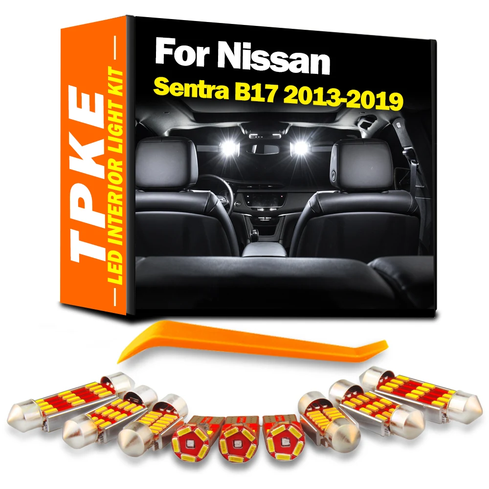 

TPKE 6 шт. Canbus для Nissan Sentra B17 2013 2014 2015 2016 2017 2018 2019 автомобильный светодиодный внутренний купол карта багажника номерной знак комплект освещения