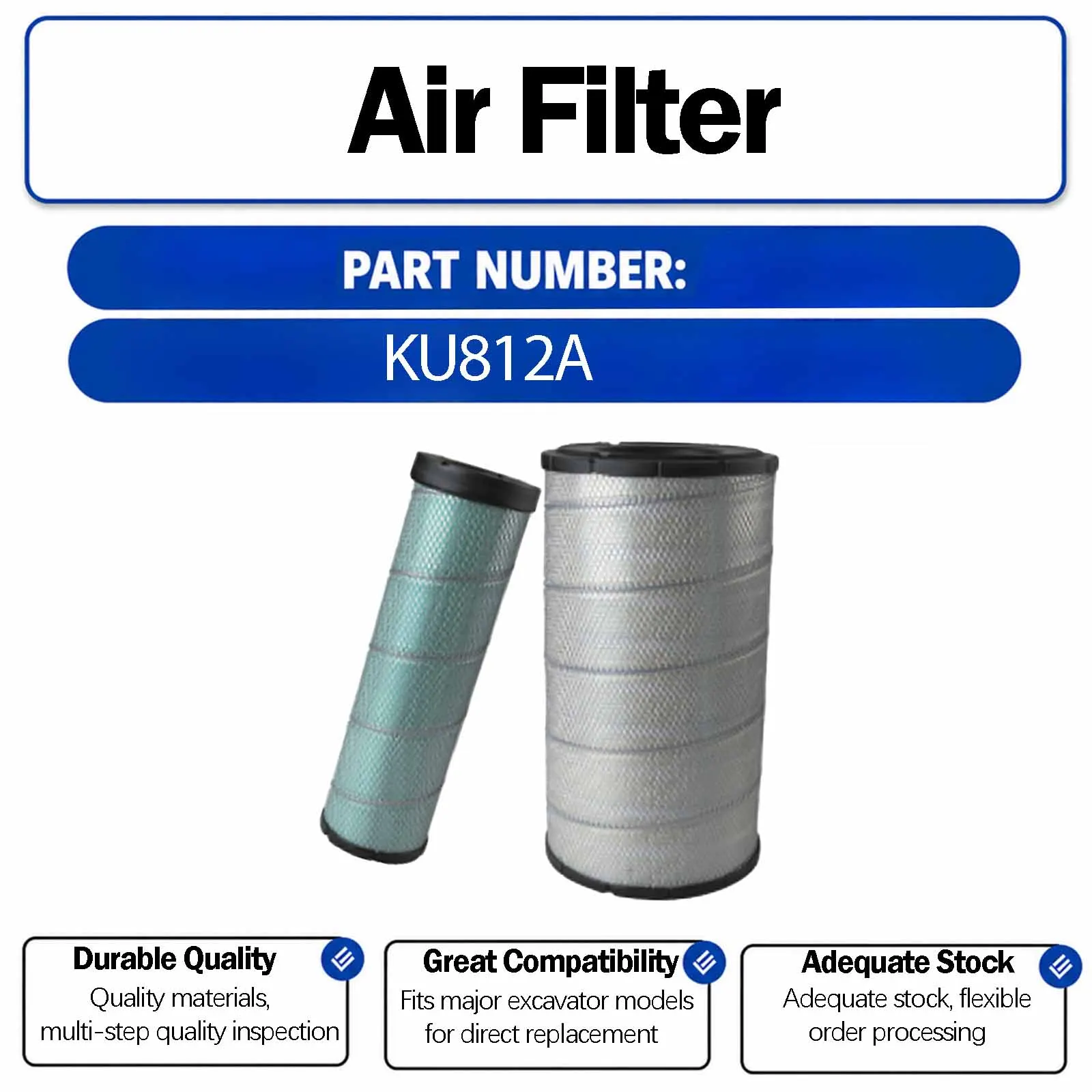 New Air Filter CA-736 For Shantui SE210W SE245LC-9W Wheel Excavators