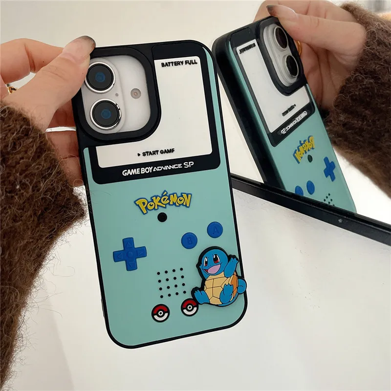 Coque de téléphone japonaise Anime Charmander écureuil p-pikachus, pour iPhone 11 12 13 14 15 16 Pro Max Plus X XR mini p-pokemon