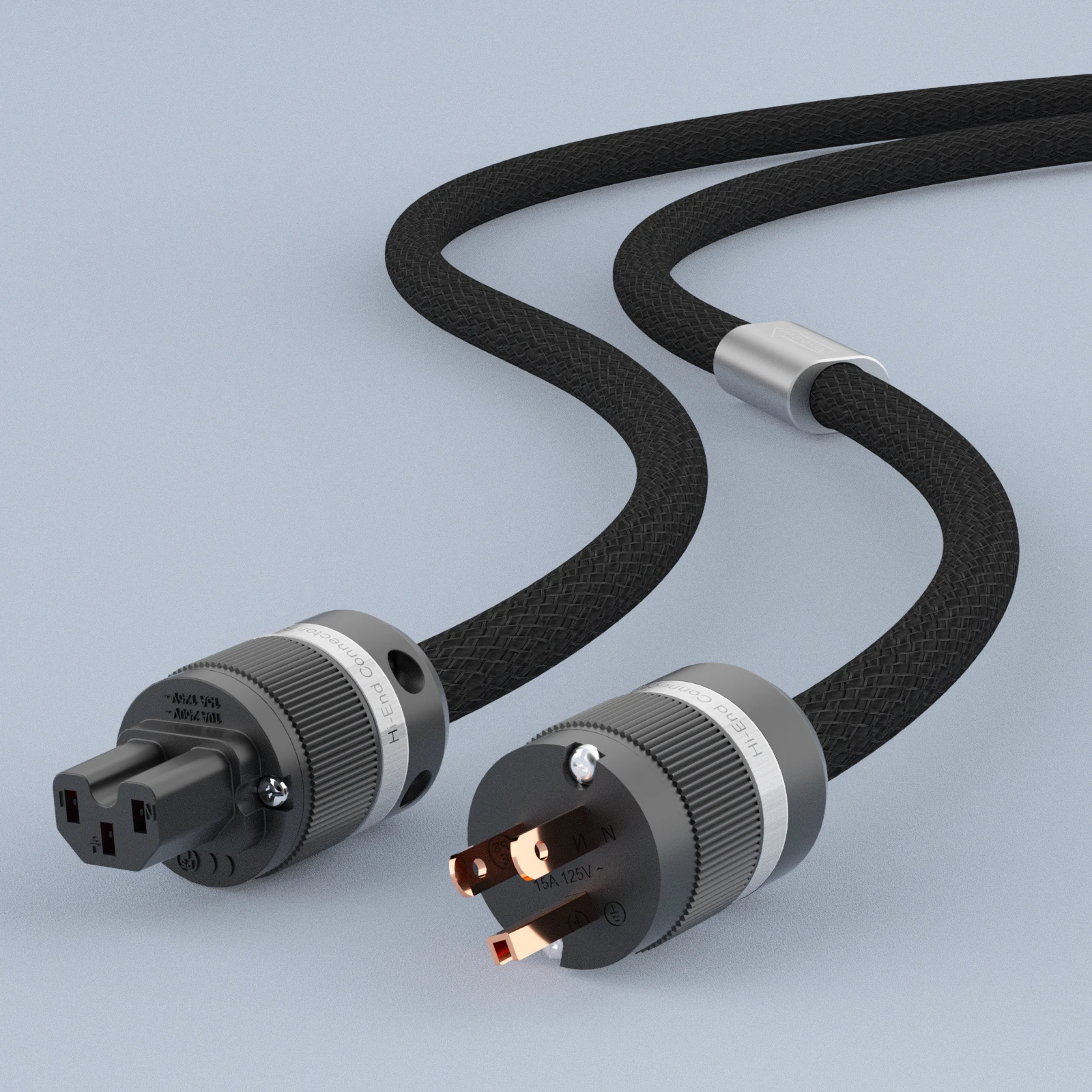 Monosaudio Tsunami Series P903 AC Schuko Power Cable Audiophile EU Power Cable with Pure Copper IEC Connector HIFI Power Cable