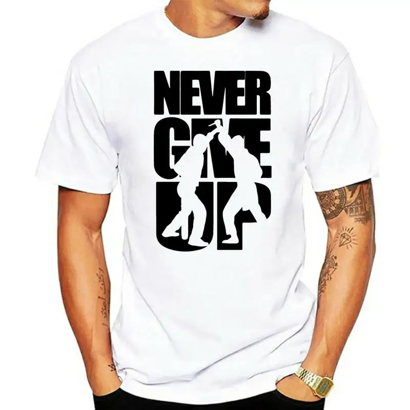 New Never Give Up Krav Maga Mixed Martial Arts T Shirt Mmaharajuku Streetwear Shirt Menfighter Comba