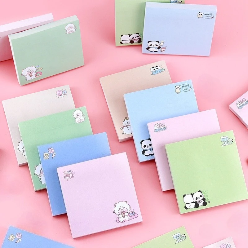 80sheets Cartoon Posted It Memo Sticky Cute Sheep Panda Notes Pads Posits Stationery Stickers Notebook Planner Message Sticker