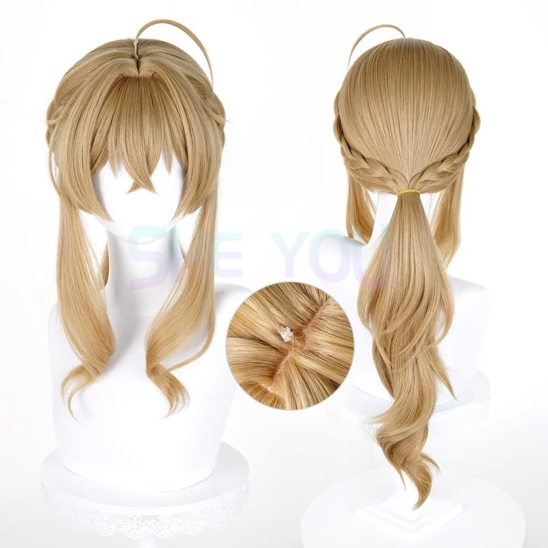 

Аниме Monica Everett Косплей Парик 72 см Желтый Коричневый Вьющиеся Концы Парики Для Женщин Косплей Парик Термостойкие Синтетические Волосы Хэллоуин