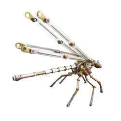 3D Metal Puzzle Damselfly Model Kit Steampunk Mechanical Insects Caenagrion Punk DIY Assembly Model Kit Jigsaw Toys