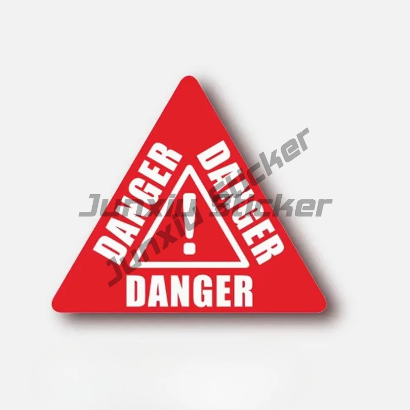Red Danger Warning Decorative Stickers Storage Box Skateboard Helmet Laptop Creative Decals  Motorcycle Car Waterproof Stickers