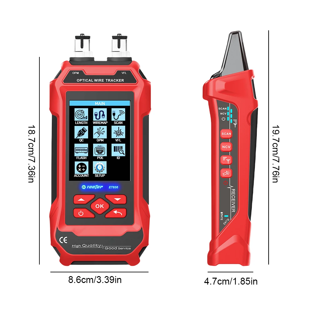 Tester per cavi di rete Tester per cavi Ethernet con collegamenti RJ45 Tracciatore per cavi POE Rilevatore di cavi di rete Tracker Riparazione di rete