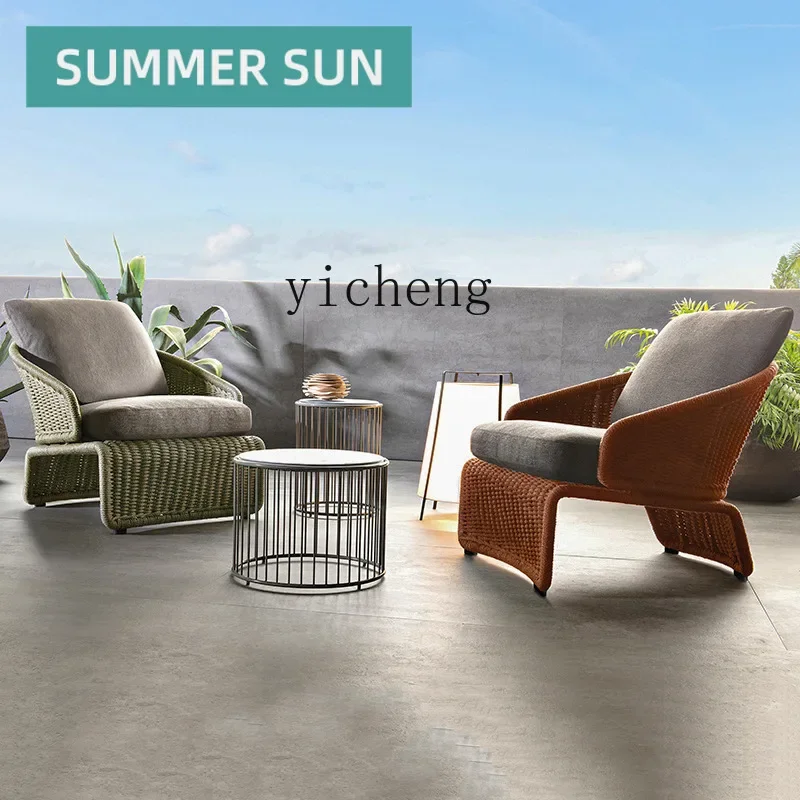 LYY Outdoor Courtyard Rattan Sofa Hotel Homestay Garden Leisure Courtyard Furniture