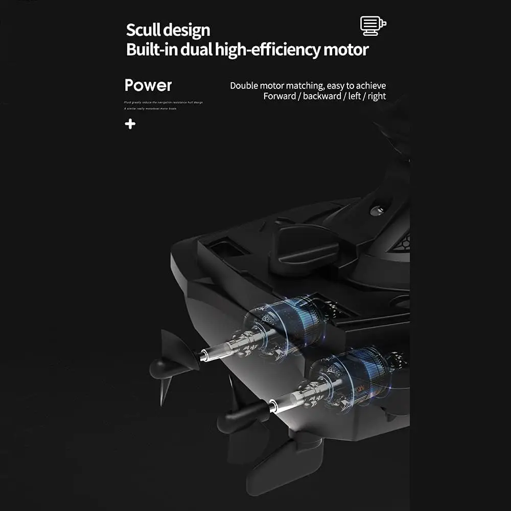 2.4G Rechargeable High - Speed Mini RC Speedboat - Ideal for Lakes, Pools | Great Gift for Kids & Adults