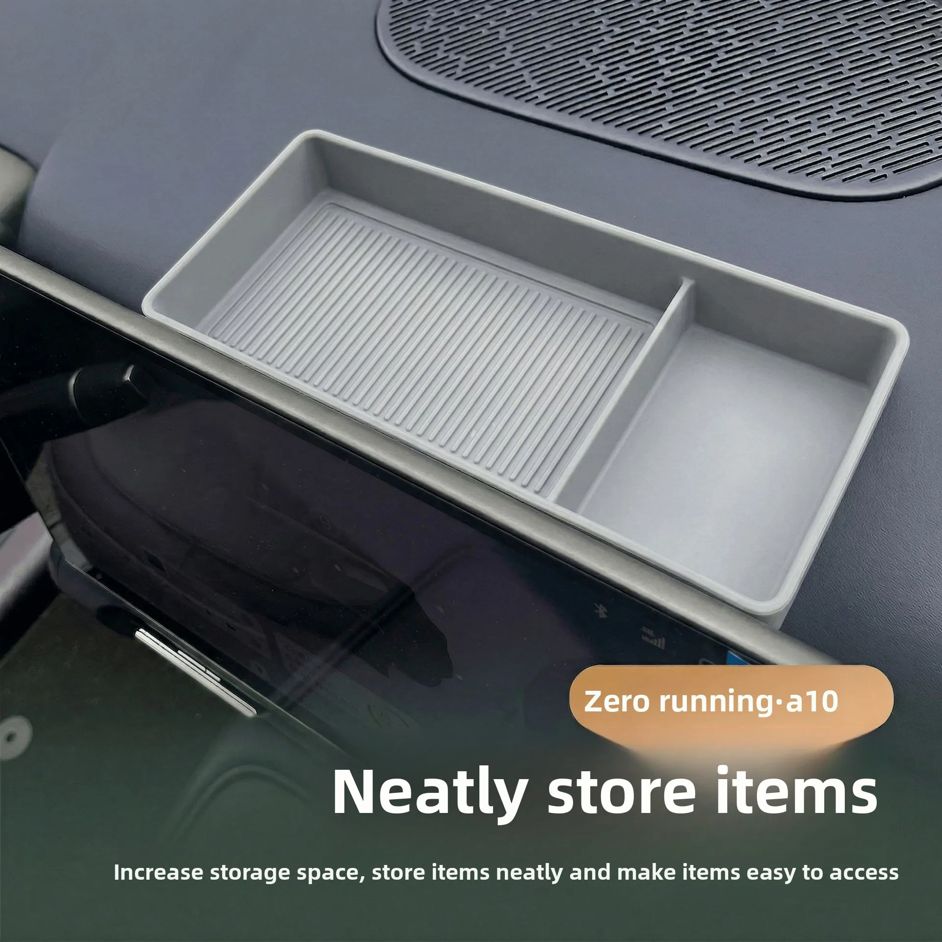 Behind Screen Storage Box for Leapmotor A10 2026 Center Console Tissue Holder No-Glue Silicone Organizer, Car Interior Accessory
