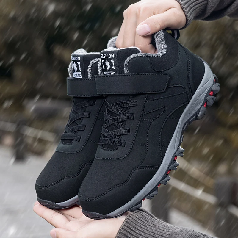 

YRZL Men's Waterproof Boots Winter Thermal Boots Anti Slip Snow Boots Warm Outdoor Work Shoes Non Slip Thermal Winter Footwear