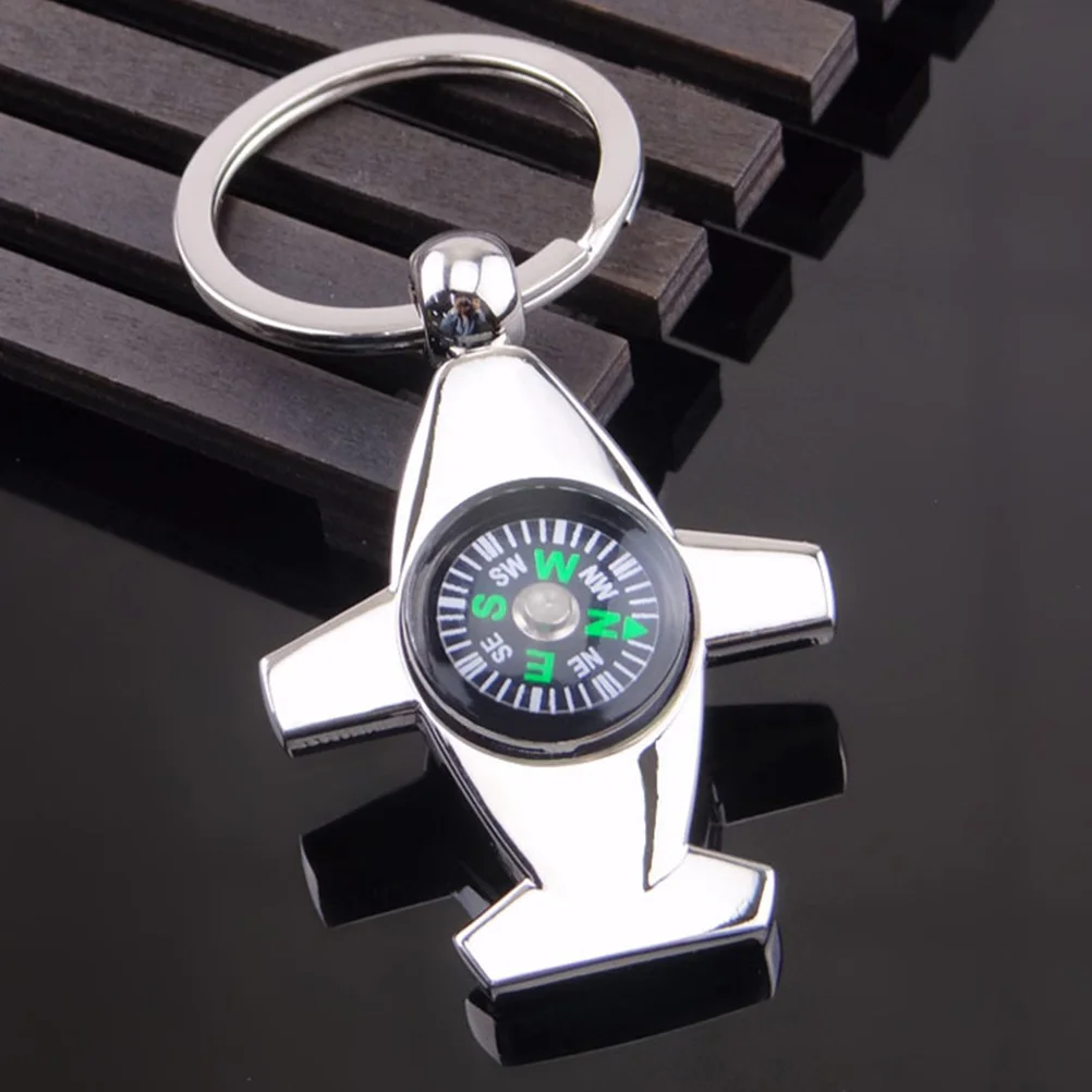 

3 Pcs Christmas Decor Outdoor Compass Survival Key-chain Decorate Silver Small for Hiking