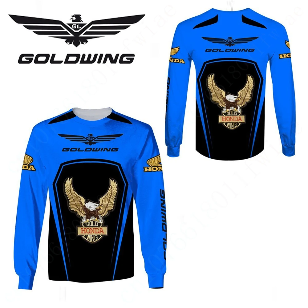 Goldwing Casual T-shirts Anime T Shirt For Men Women Unisex Clothing Harajuku Sweatshirt Top Quick Drying O Neck Long Sleeve