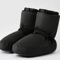 Botas cálidas de ballet para mujer, zapatos de entrenamiento de algodón con suela blanda, zapatos cálidos de baile de invierno gruesos y de felpa profesionales para niños