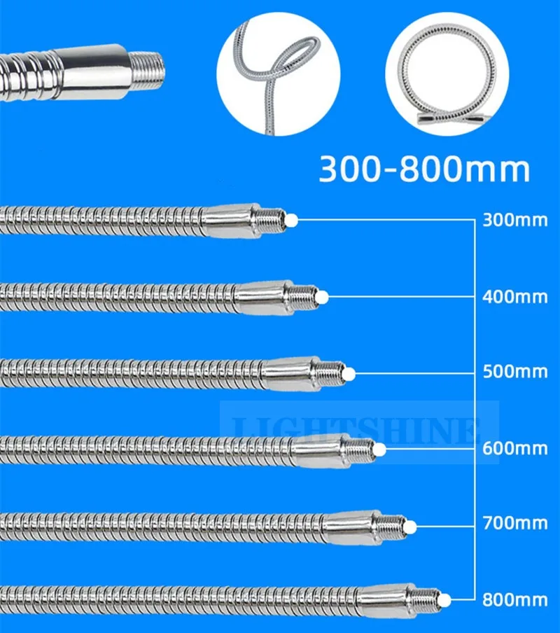 Lâmpada de trabalho LED Machine Tool, 360 ° Folding Gooseneck, Base magnética, Equipamento mecânico parafuso E27, garagem luz