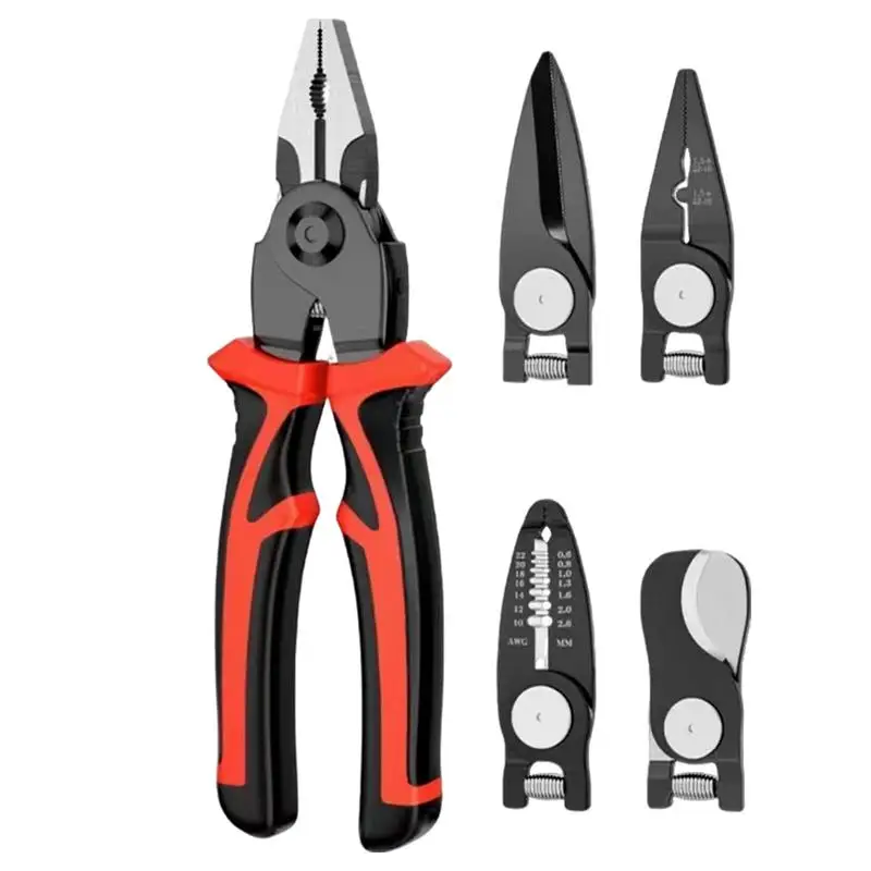 

Multifunctional Pliers Multipurpose Linesman Pliers Multifunctional 5 IN 1 Interchangeable Steel Hand Tool Plier Heavy Duty