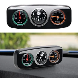 Decoration Car Ornaments Compass Thermometer Hygrometer For Auto Boat Vehicles Interior Accessories 3 in 1 Guide Ball